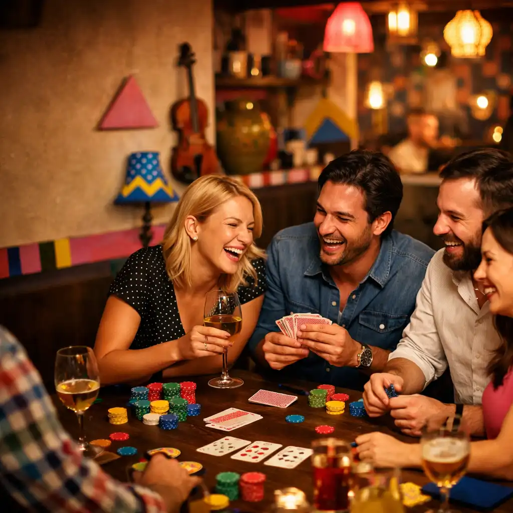 Baráti privát esemény poker zsetonokkal
